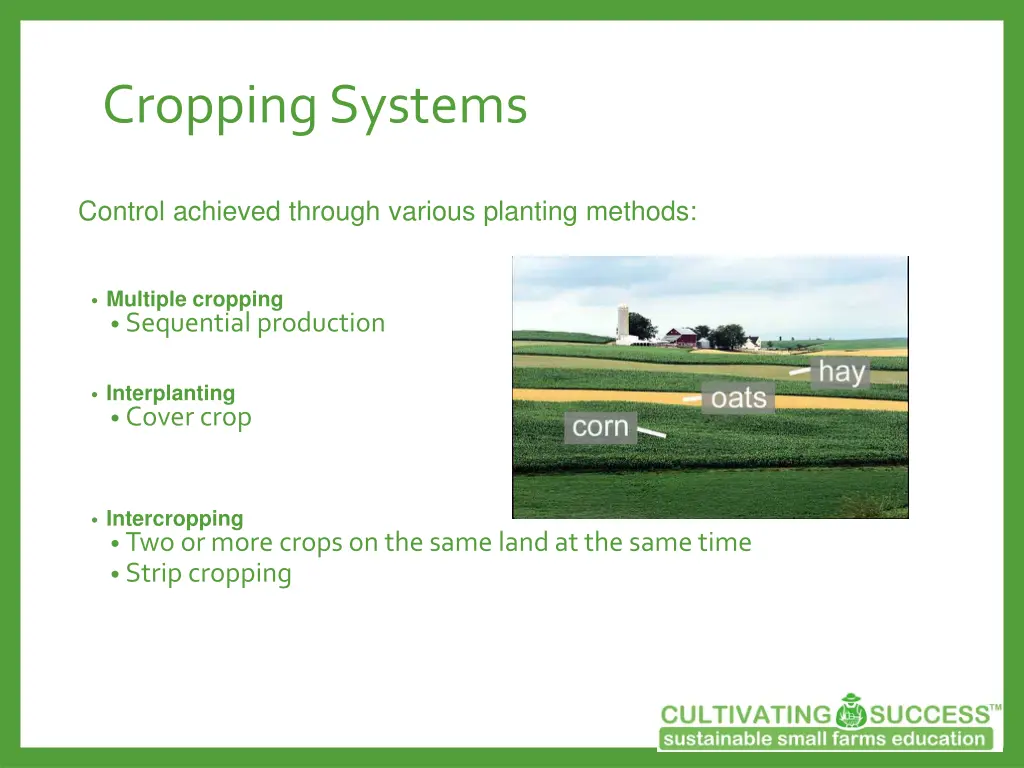 cropping systems