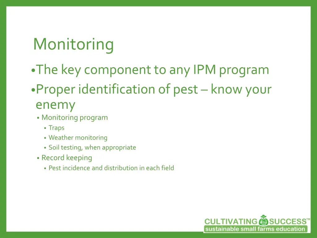 monitoring