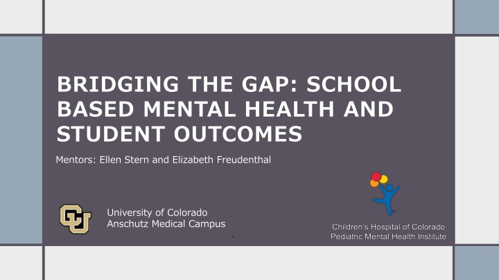 bridging the gap school based mental health