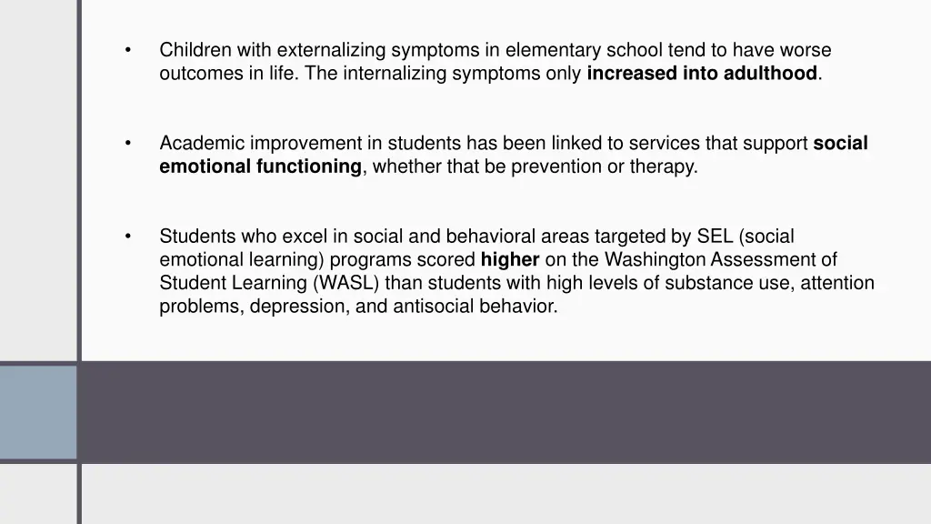children with externalizing symptoms