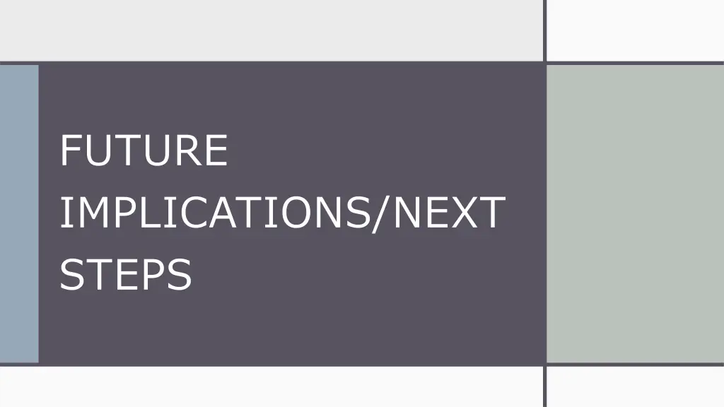 future implications next steps