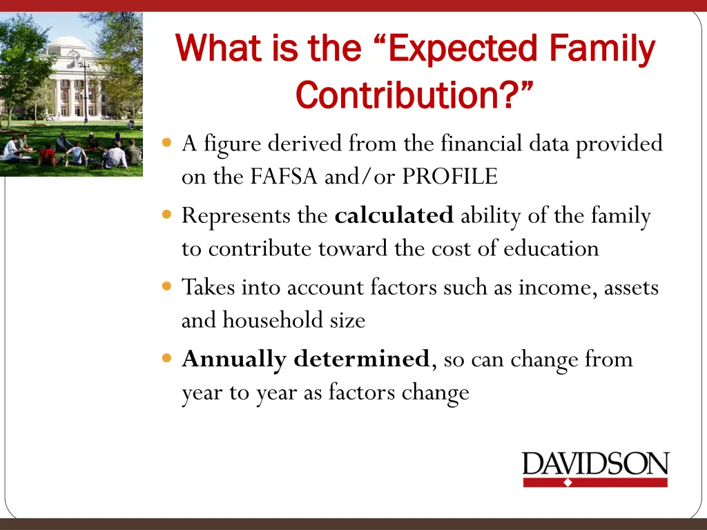 what is the expected family what is the expected