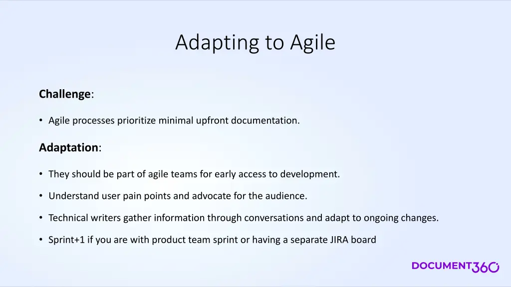 adapting to agile