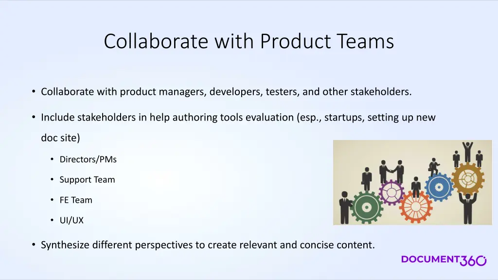 collaborate with product teams