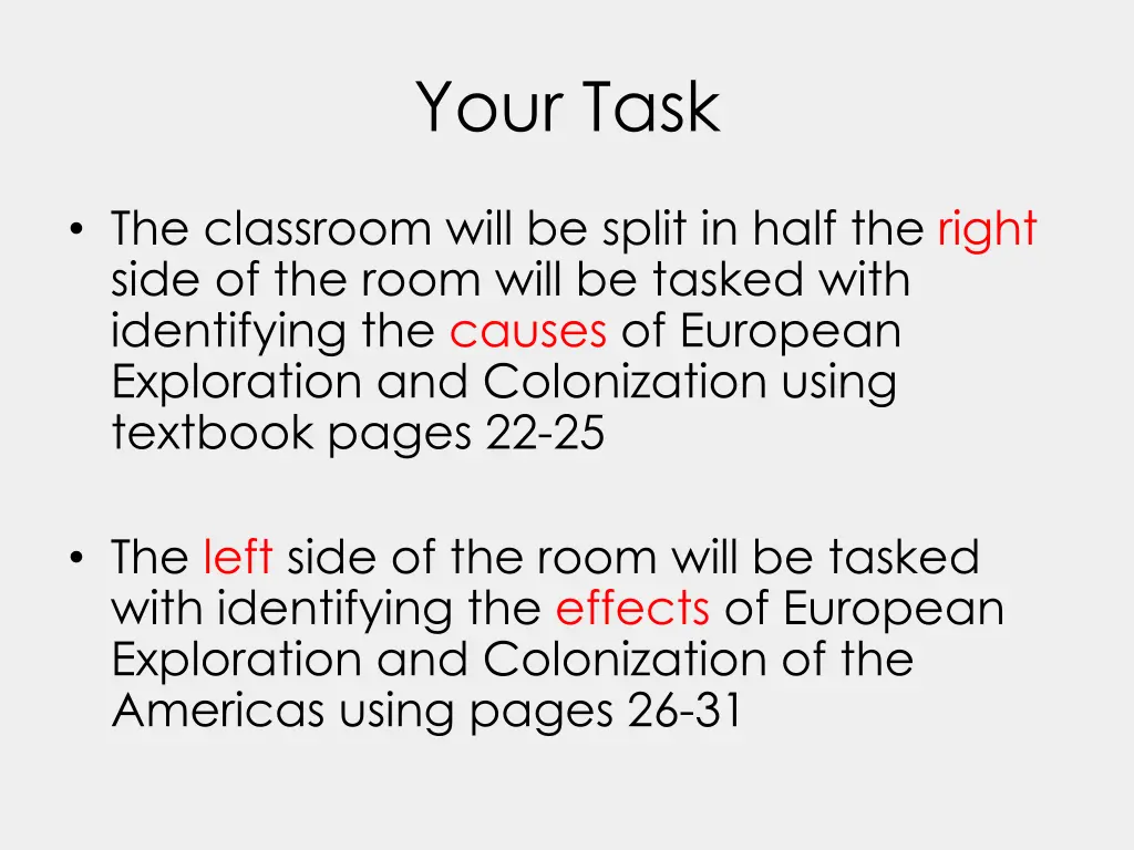 your task