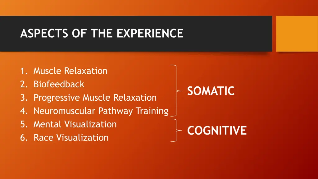 aspects of the experience