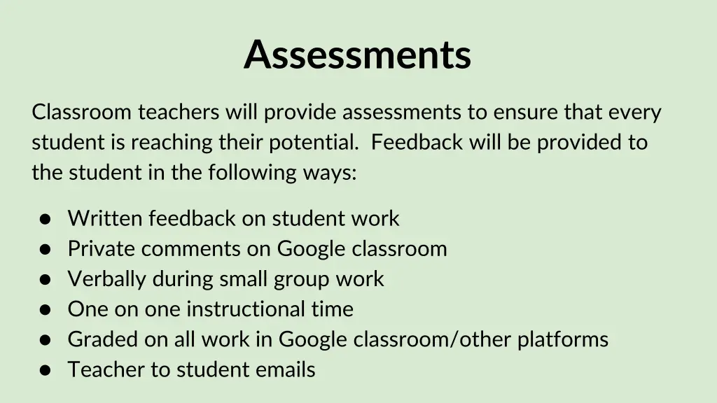 assessments