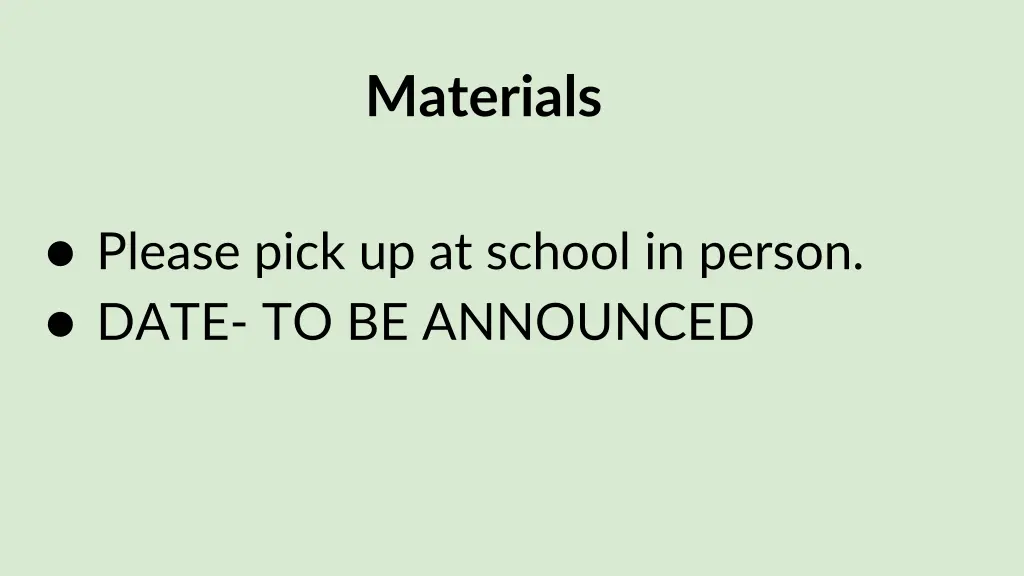 materials