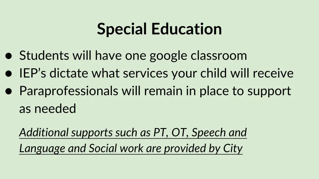 special education