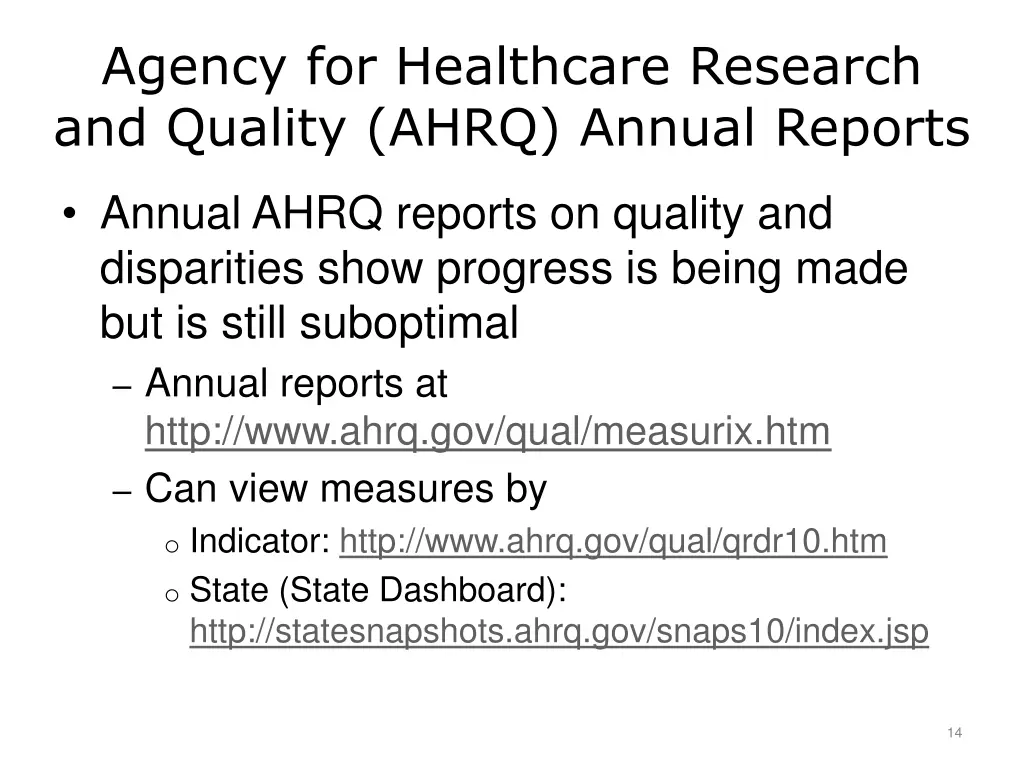 agency for healthcare research and quality ahrq