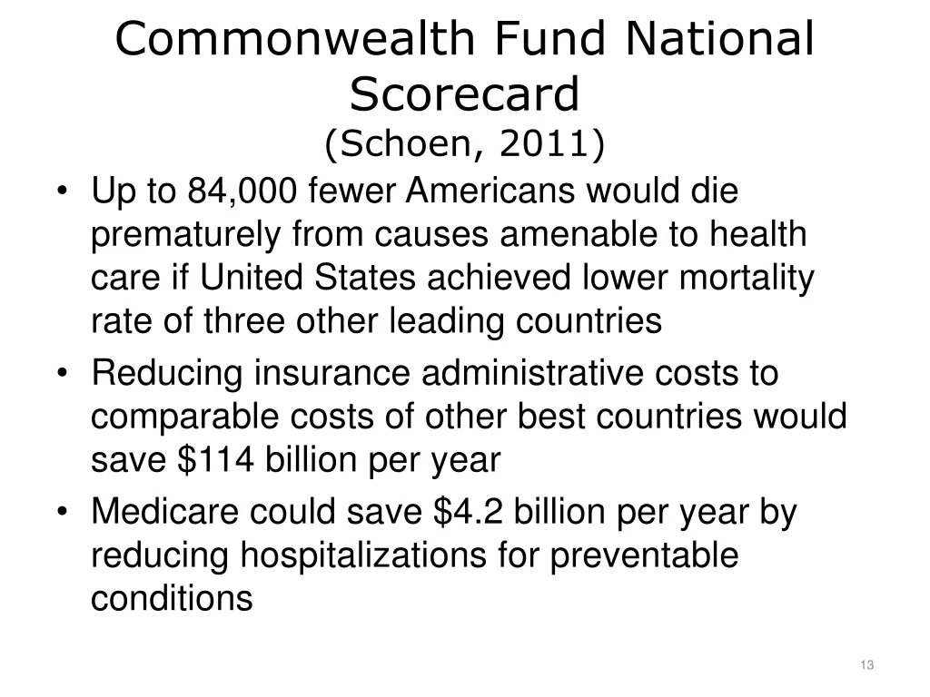 commonwealth fund national scorecard schoen 2011