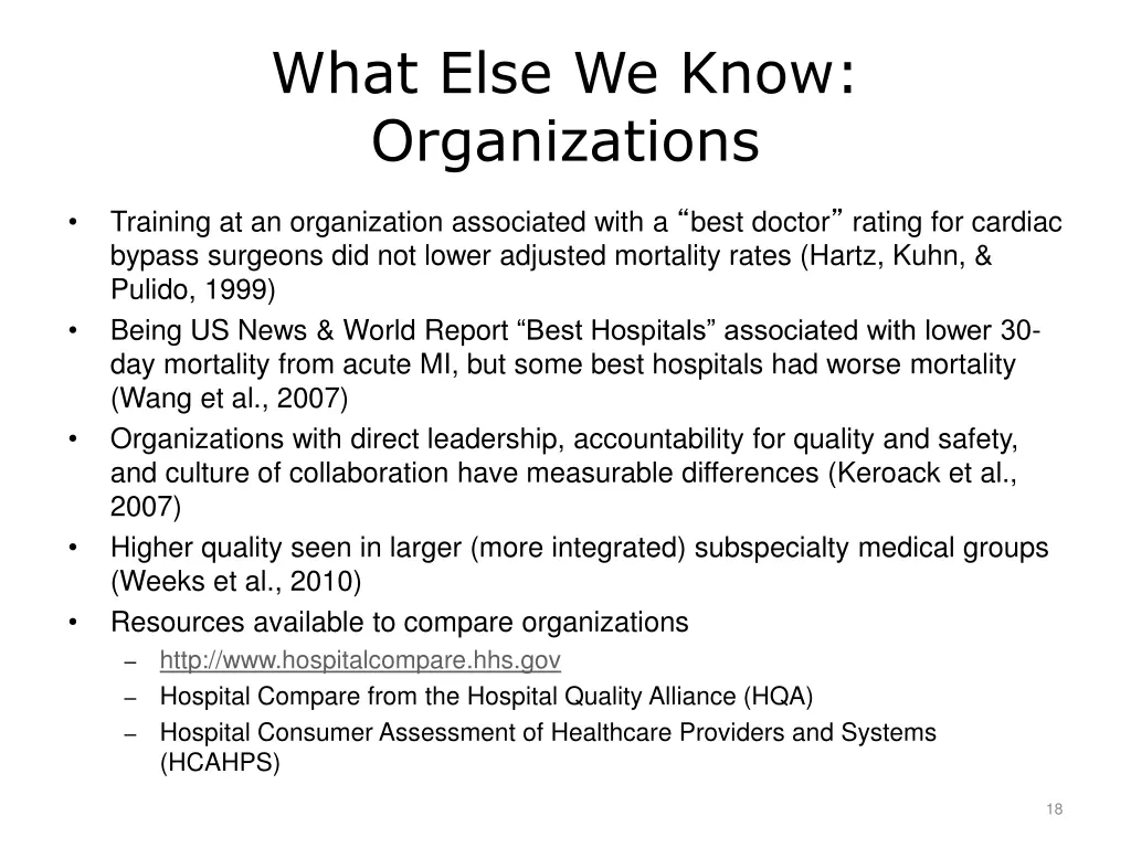 what else we know organizations