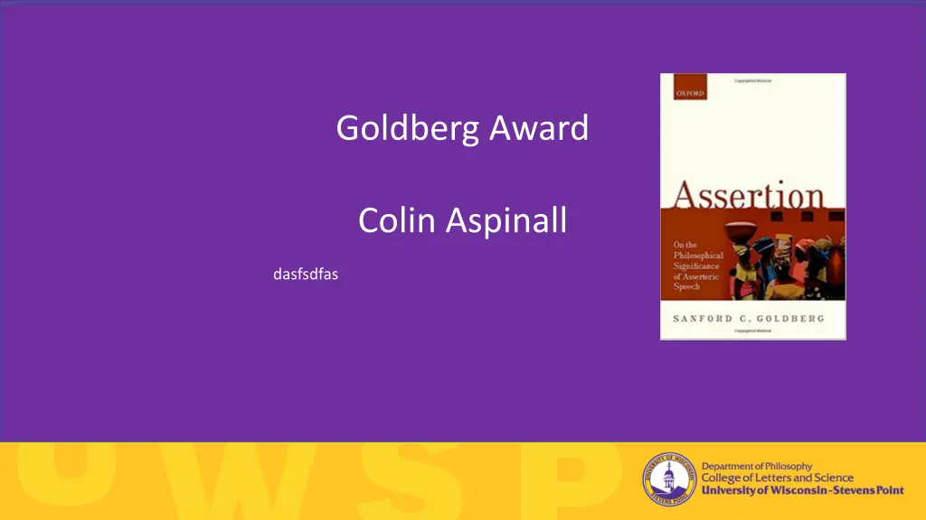 goldberg award
