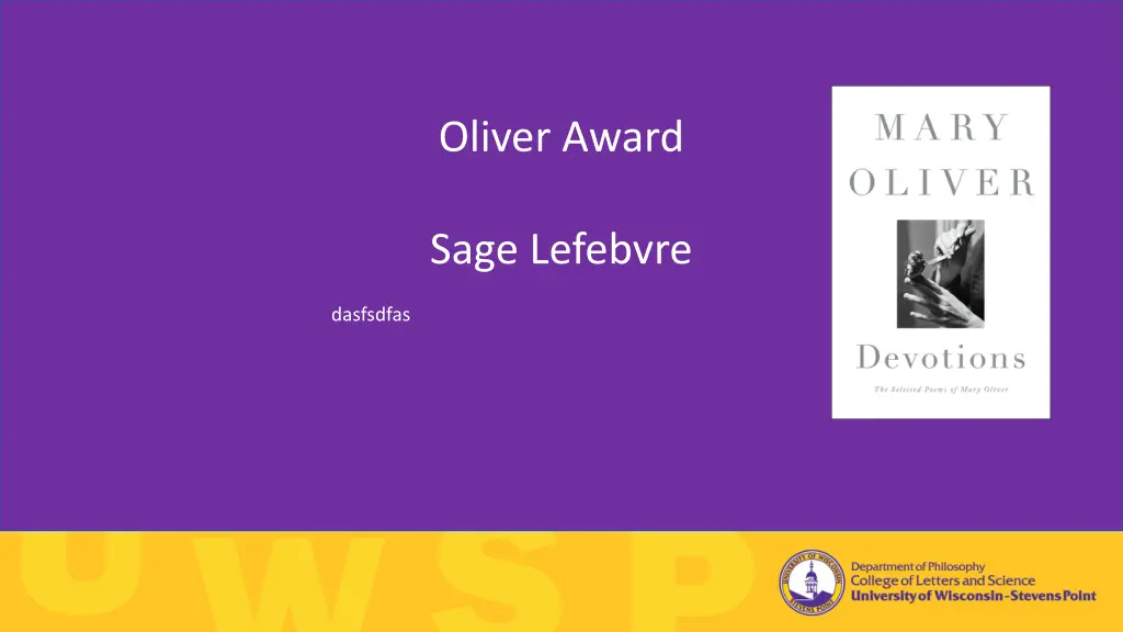 oliver award