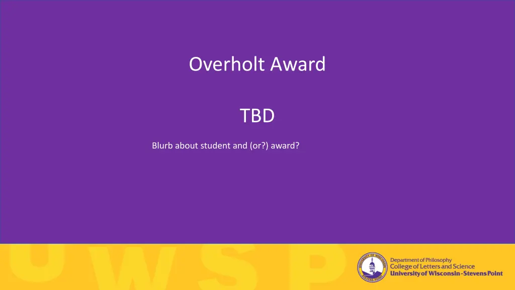 overholt award