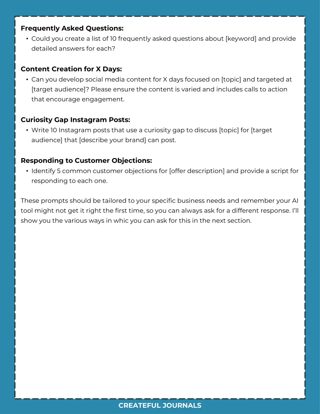 frequently asked questions could you create