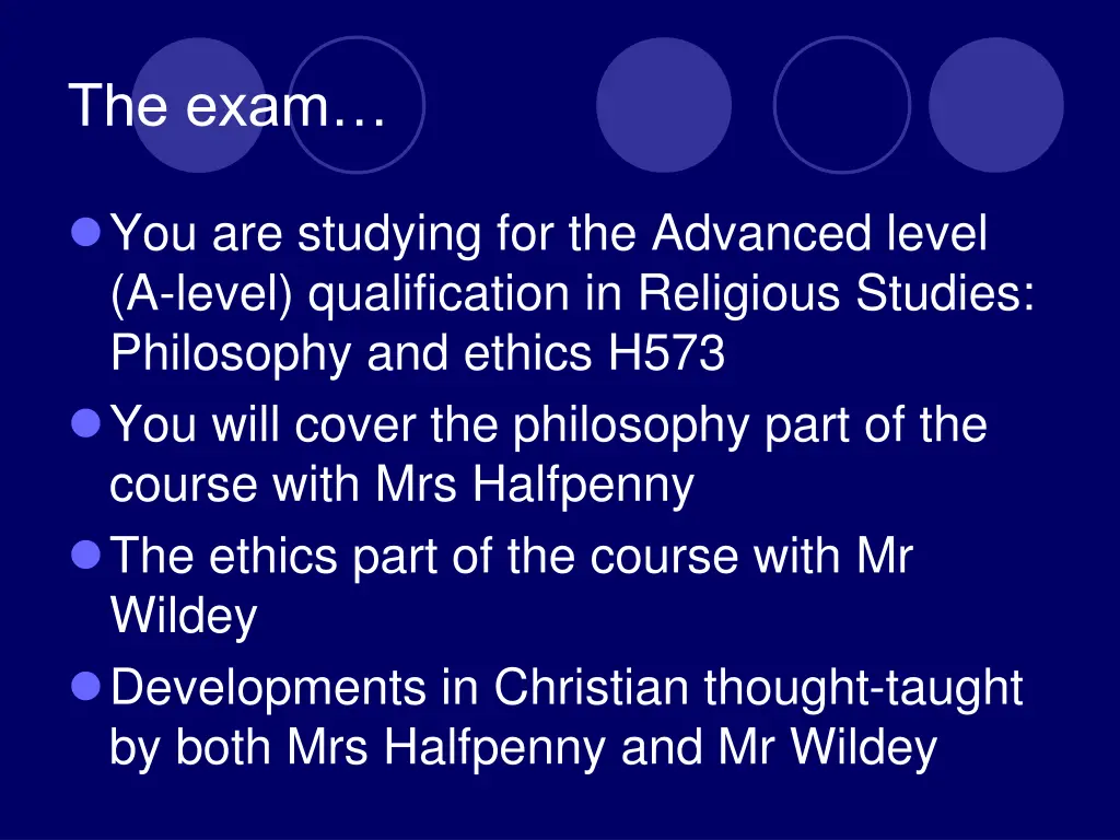 the exam