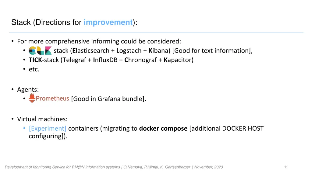 stack directions for improvement