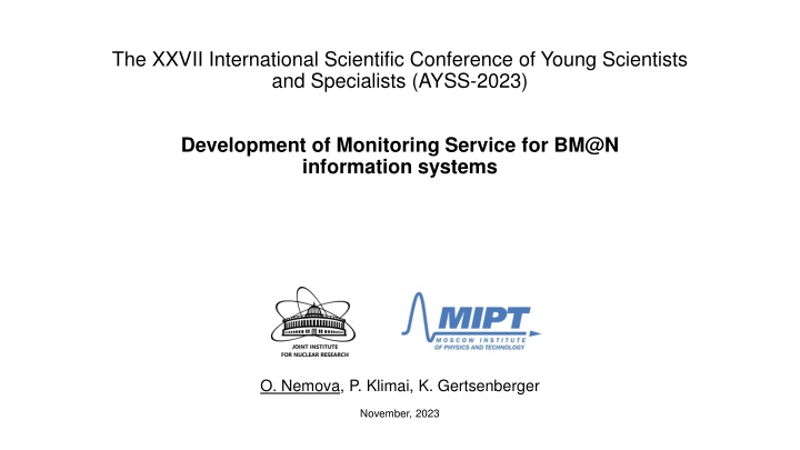 the xxvii international scientific conference