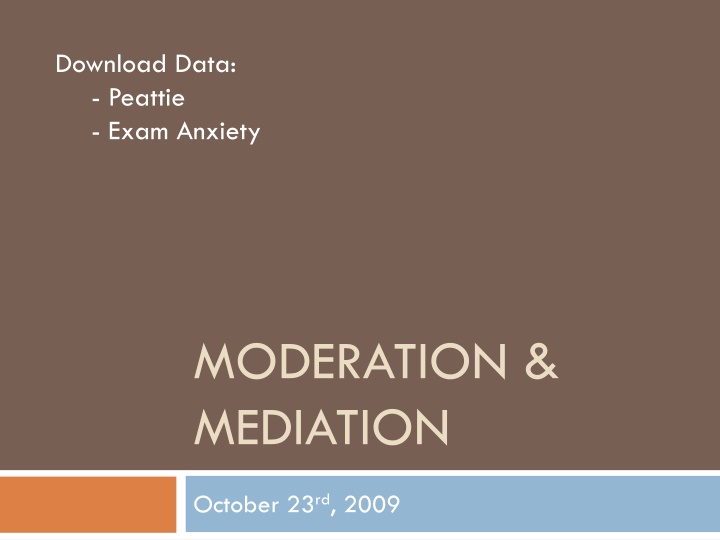 download data peattie exam anxiety
