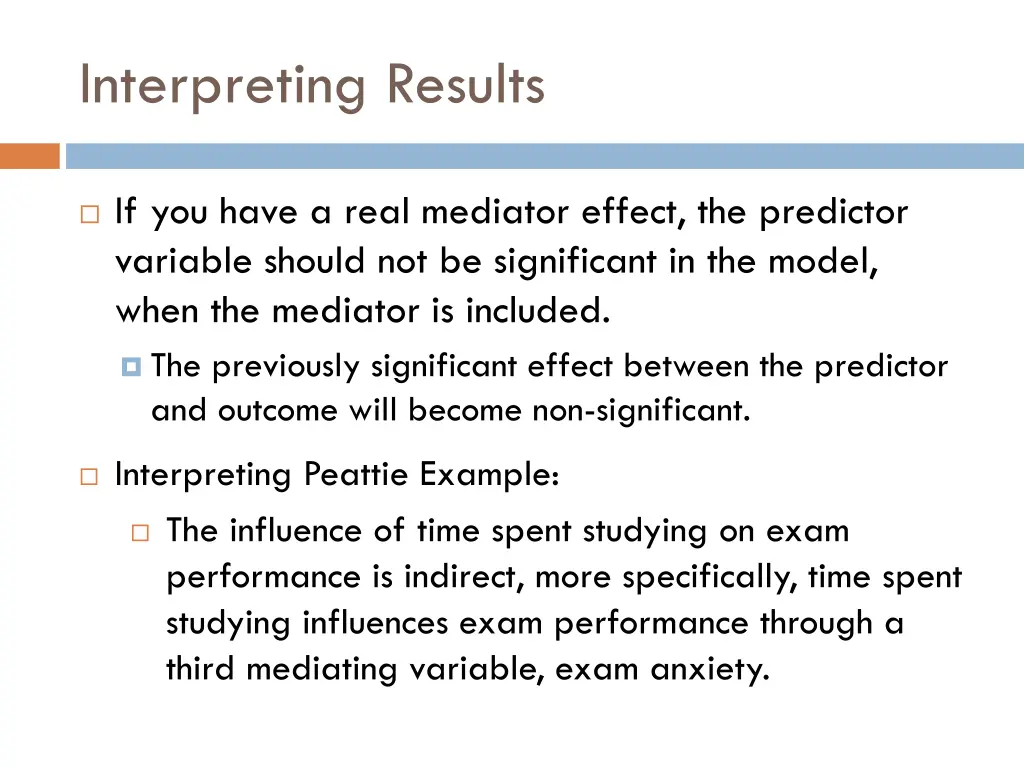 interpreting results