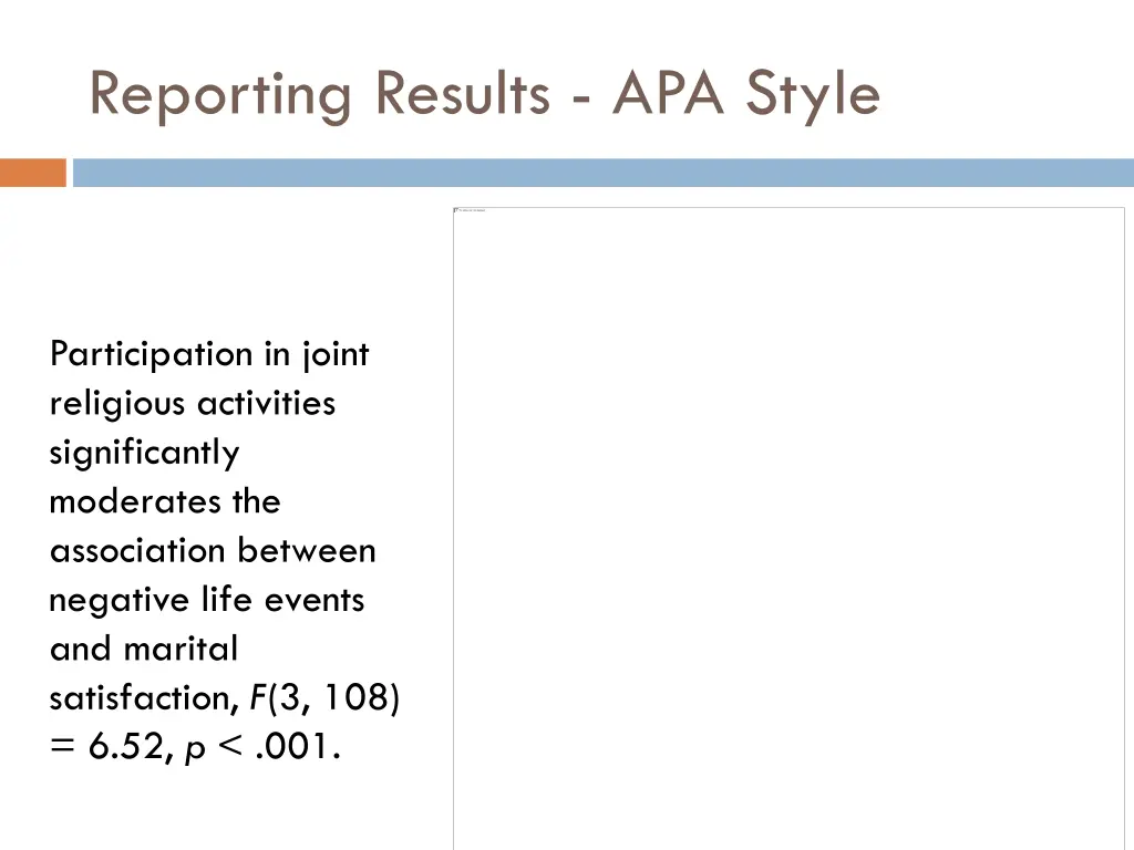 reporting results apa style