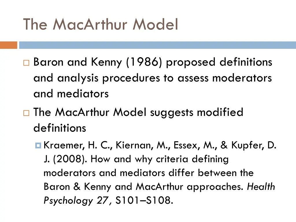 the macarthur model 1