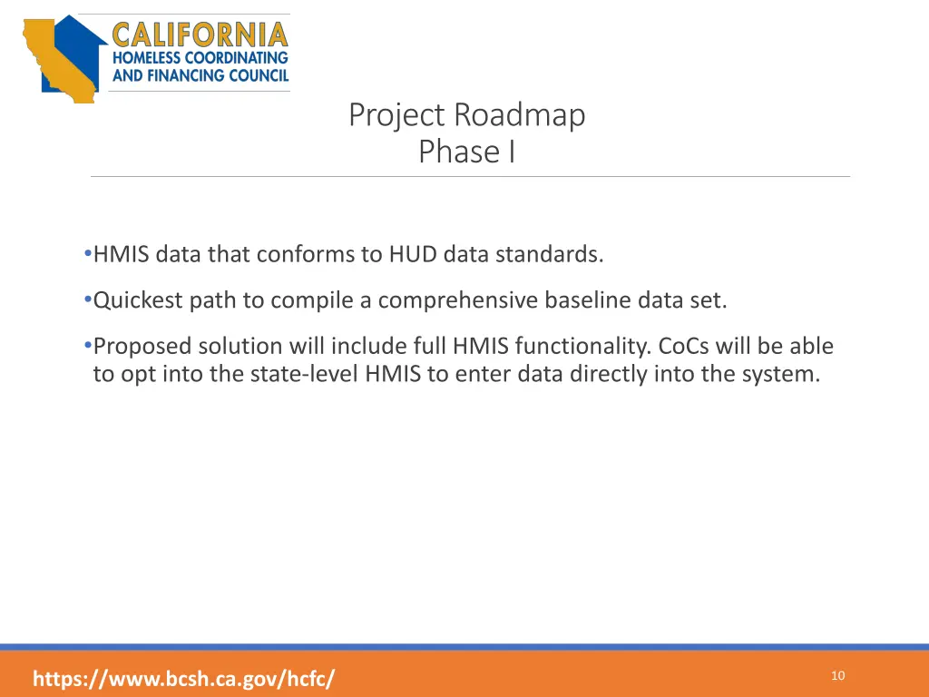 project roadmap phase i