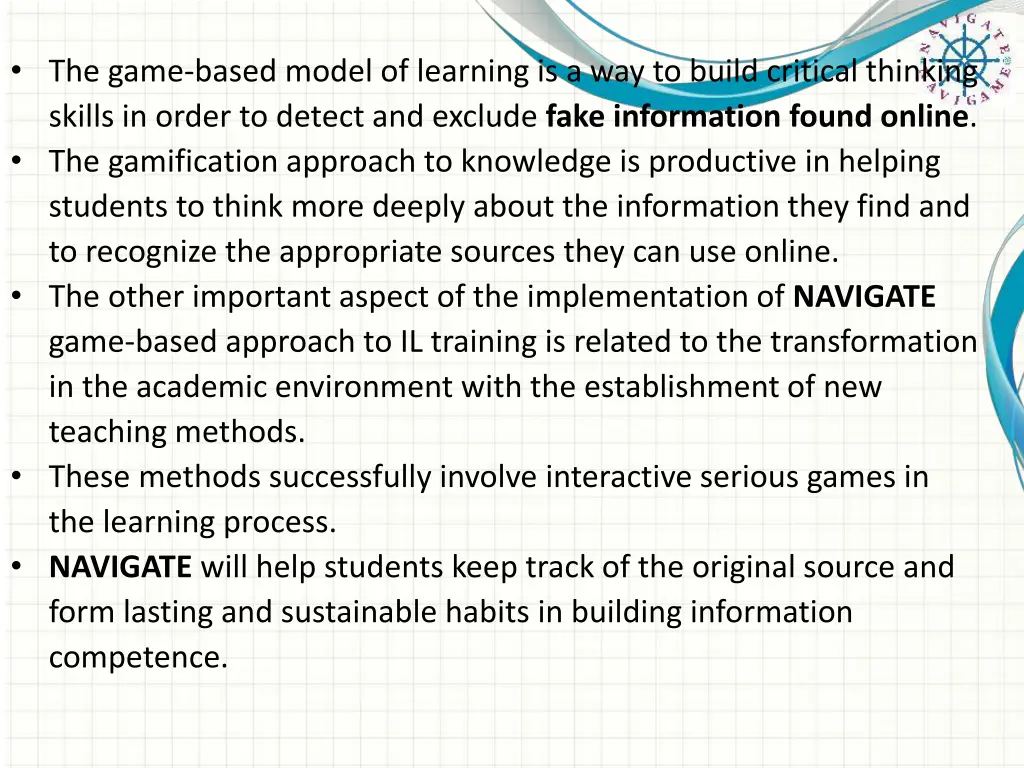 the game based model of learning