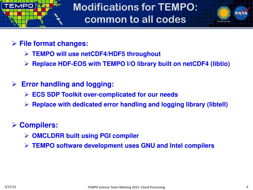 modifications for tempo common to all codes