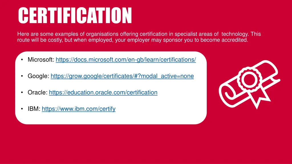 certification