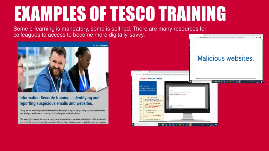 examples of tesco training some e learning