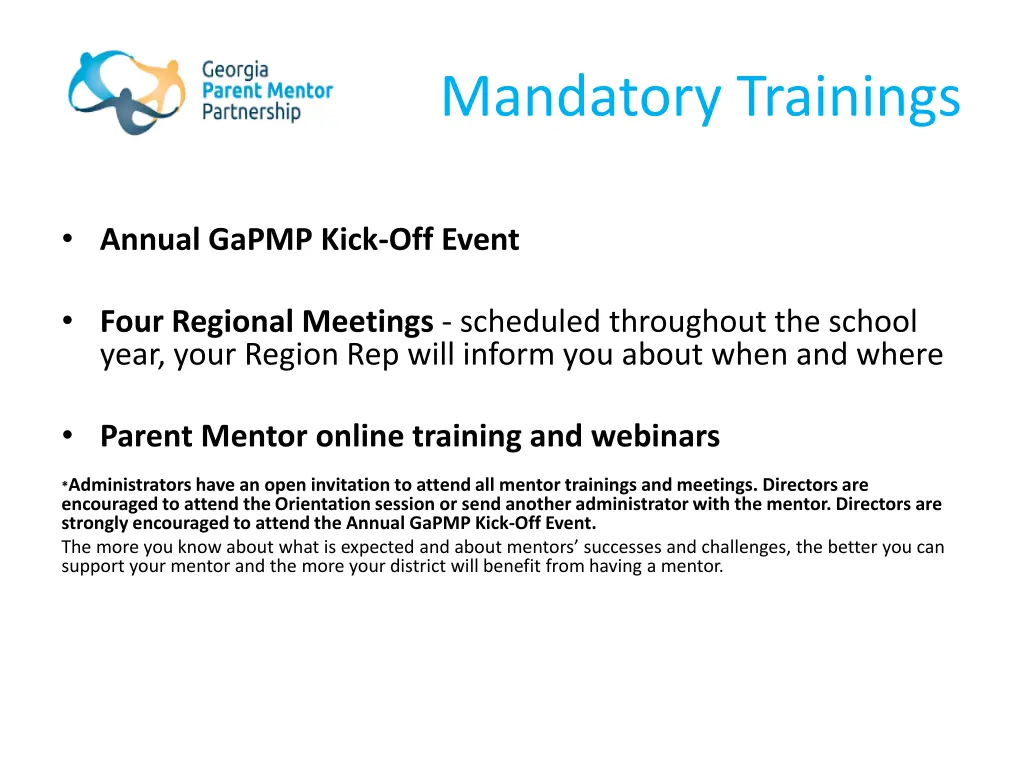 mandatory trainings