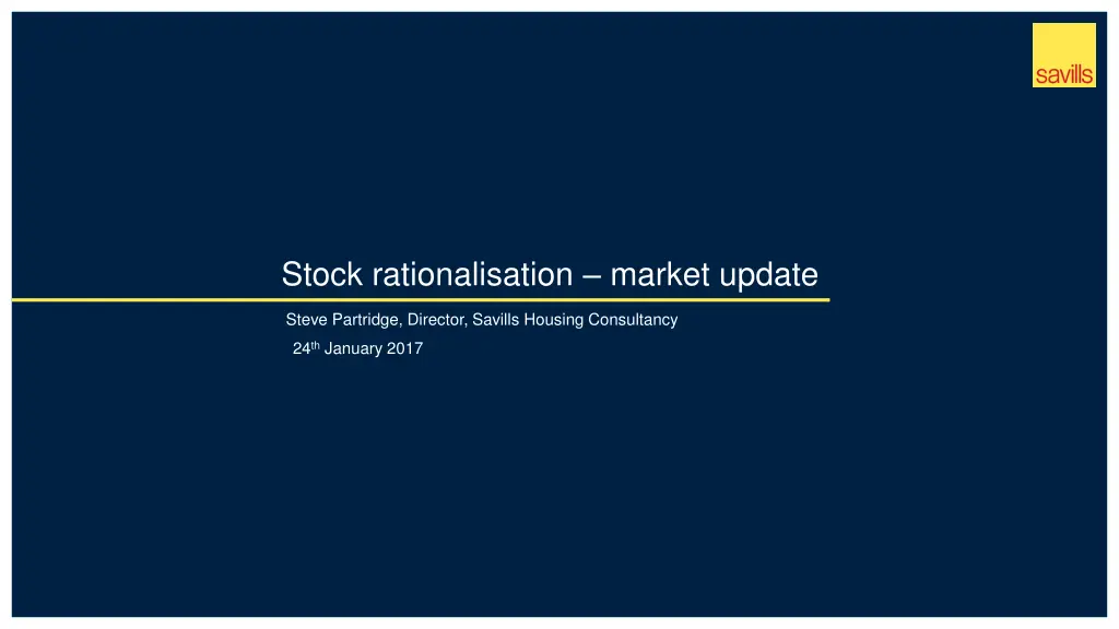 stock rationalisation market update