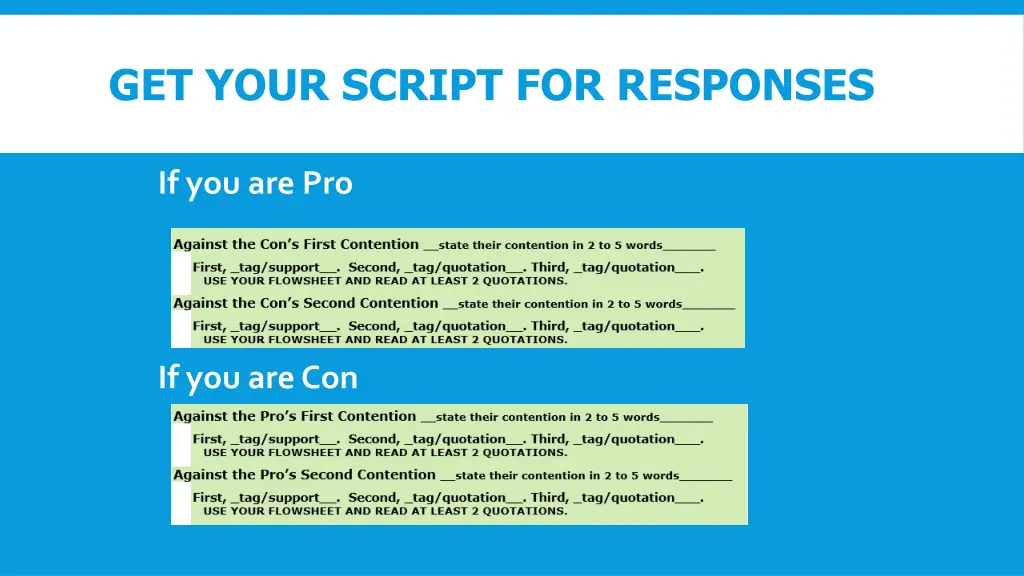 get your script for responses