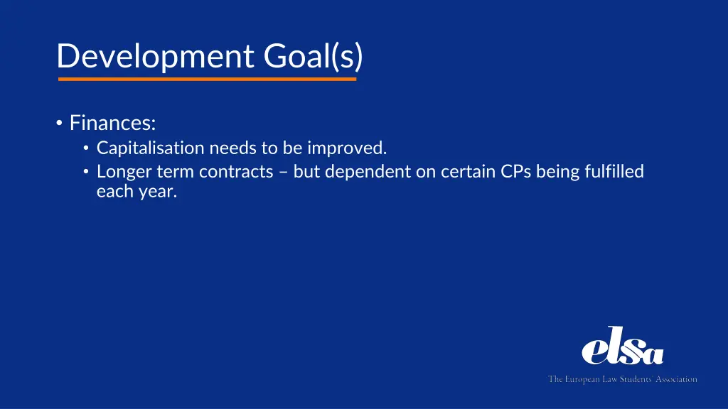 development goal s