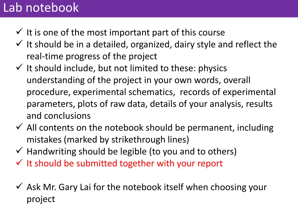 lab notebook
