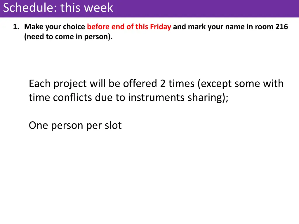 schedule this week