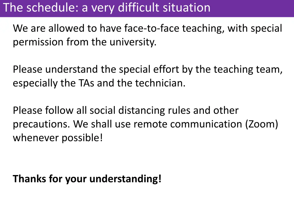 the schedule a very difficult situation