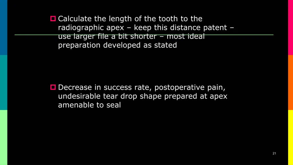 calculate the length of the tooth