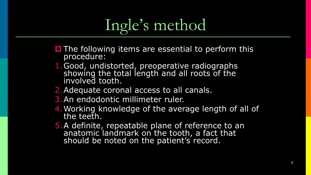 ingle s method