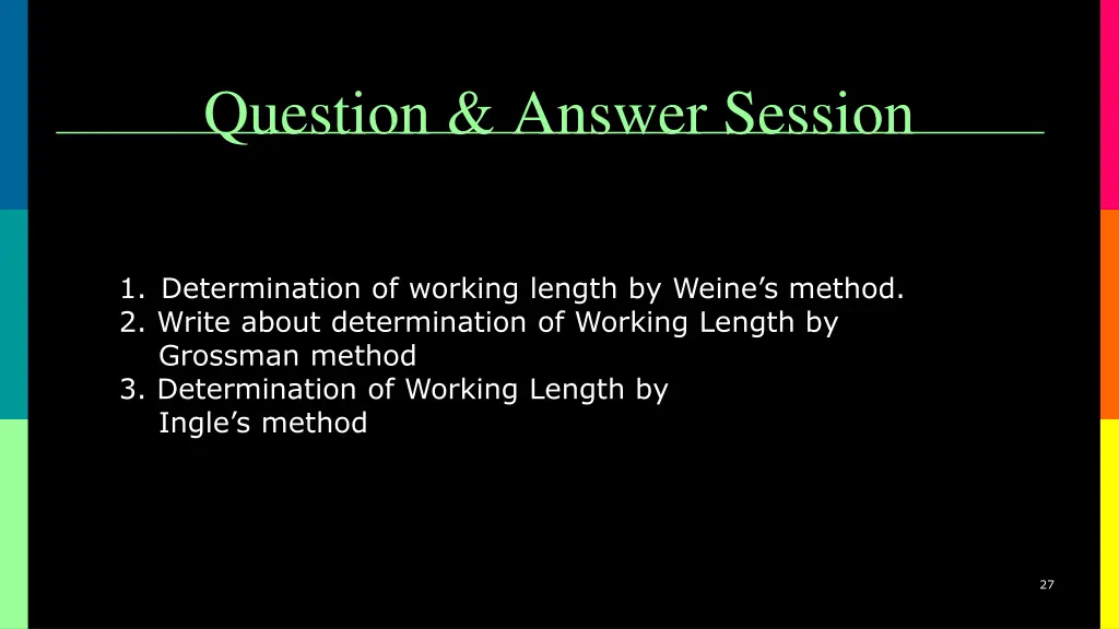 question answer session
