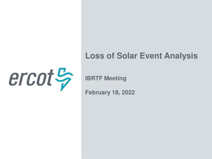 loss of solar event analysis