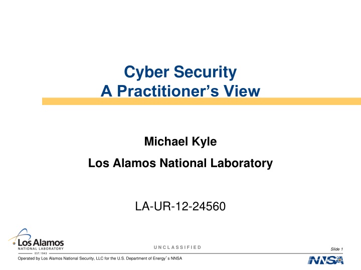 cyber security a practitioner s view