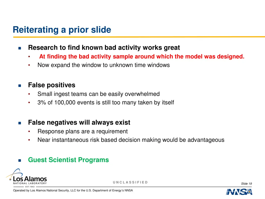 reiterating a prior slide