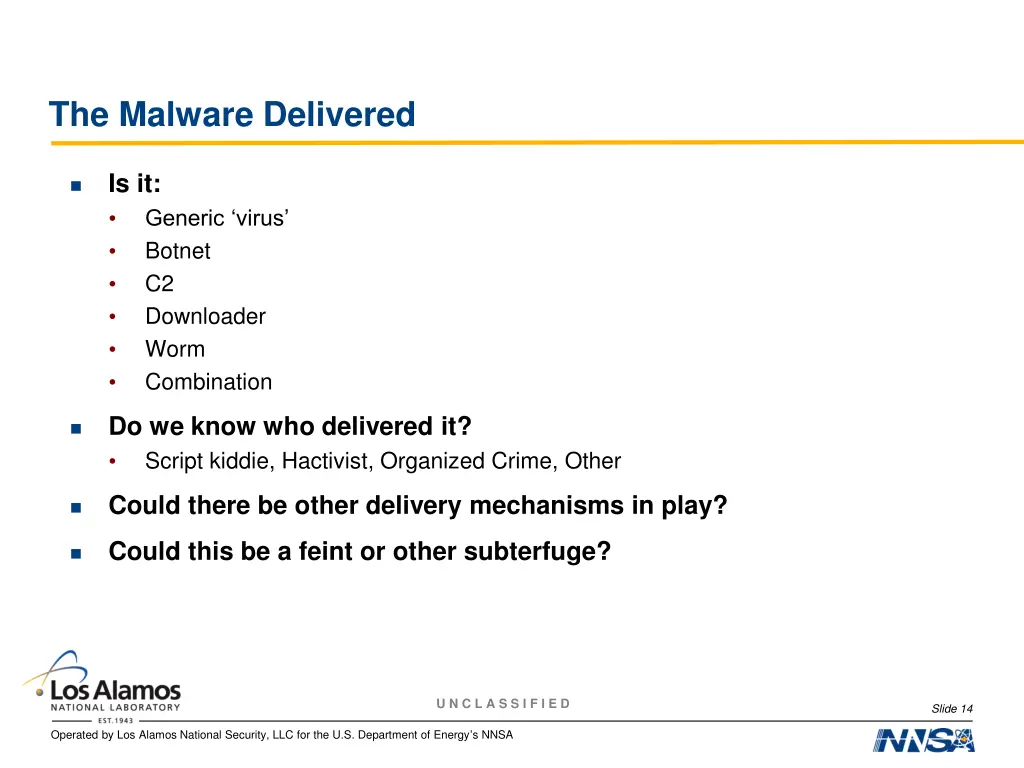 the malware delivered