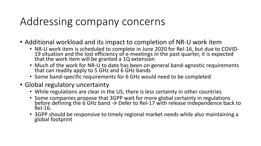 addressing company concerns