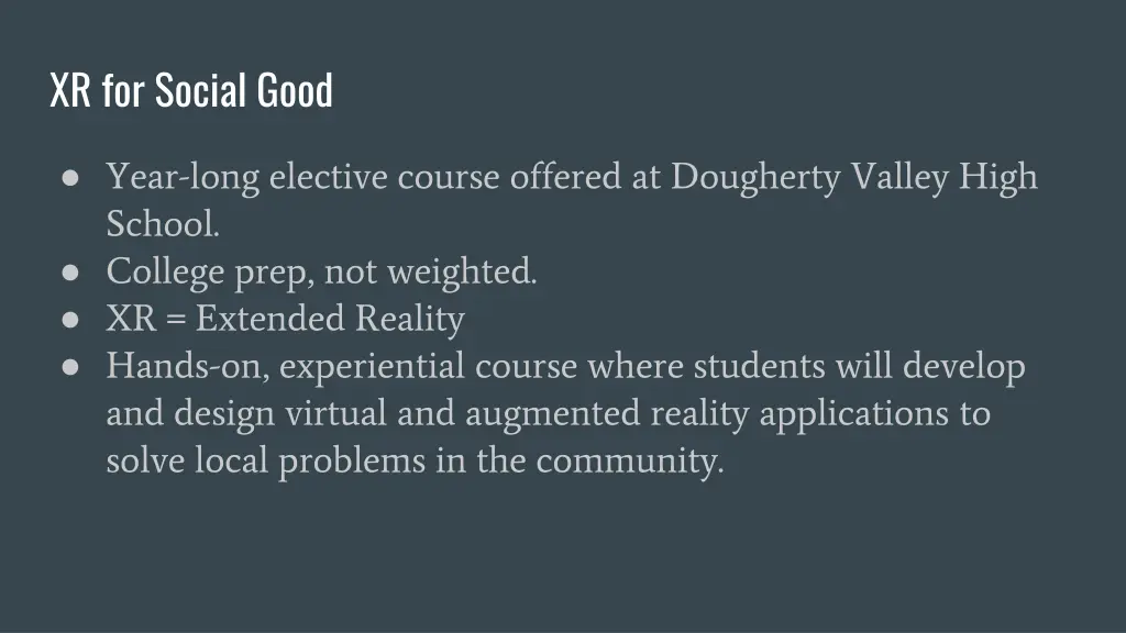 xr for social good