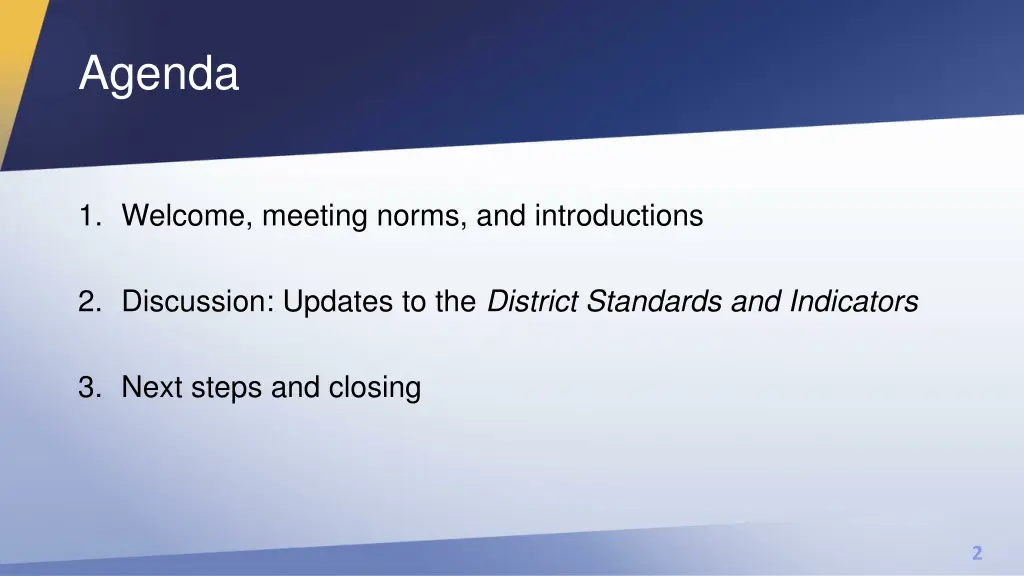 agenda