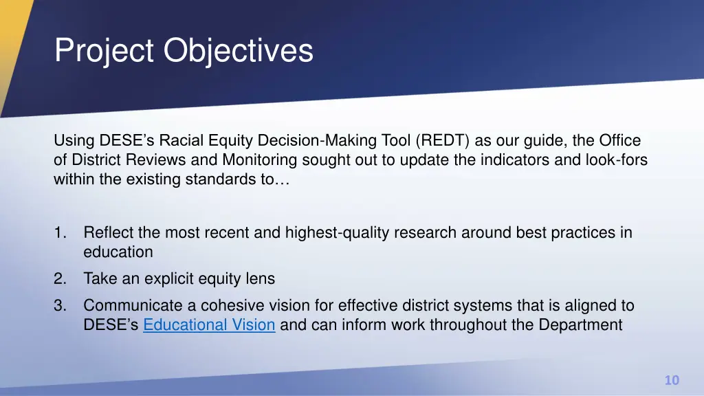 project objectives